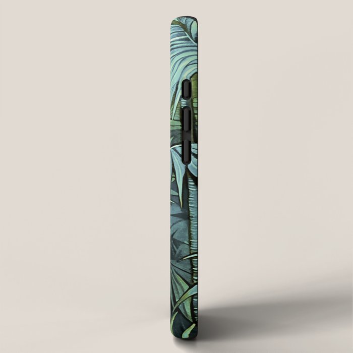 Mystic Jungle Tropical Hideaway Teal Green iPhone Case Gallery Image 2