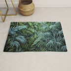 Mystic Jungle Tropical Hideaway Teal Green Rug Gallery Image 1