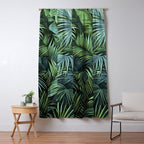 Mystic Jungle Tropical Hideaway Teal Green Window Curtain Gallery Image 5