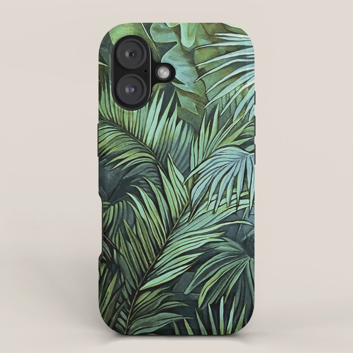 Mystic Jungle Tropical Hideaway Teal Green iPhone Case Gallery Image 1