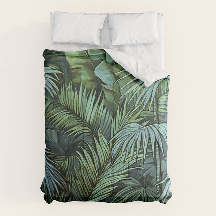 Mystic Jungle Tropical Hideaway Teal Green Comforter Gallery Image 6