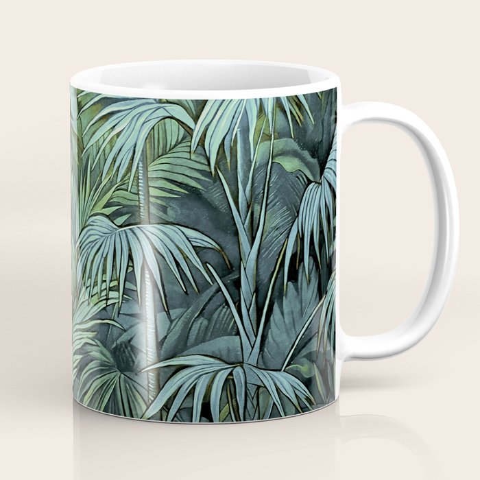 Mystic Jungle Tropical Hideaway Teal Green Coffee Mug Gallery Image 1