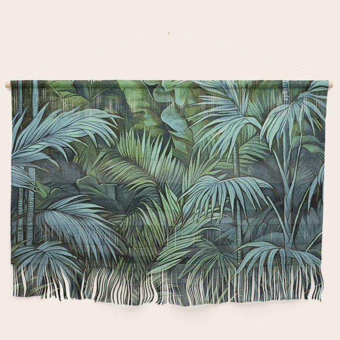 Mystic Jungle Tropical Hideaway Teal Green Wall Hanging Gallery Image 1