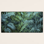 Mystic Jungle Tropical Hideaway Teal Green Desk Mat Gallery Image 3