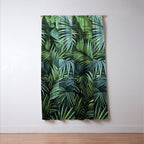 Mystic Jungle Tropical Hideaway Teal Green Window Curtain Gallery Image 3