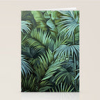 Mystic Jungle Tropical Hideaway Teal Green Stationery Card Gallery Image 2