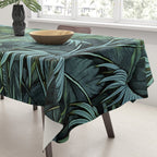 Mystic Jungle Tropical Hideaway Teal Green Tablecloth Gallery Image 3