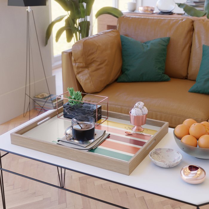 Happy Letters in Retro Colors Serving Tray Gallery Image 2