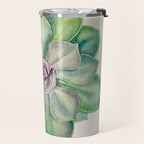 Succulents painted in watercolor Travel Mug Gallery Image 2