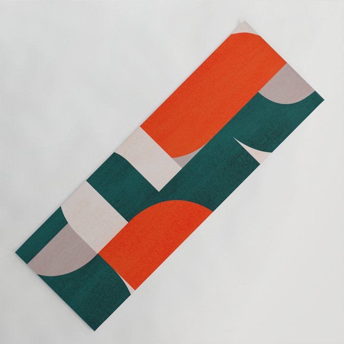 Mid century landscape Yoga Mat Gallery Image 1
