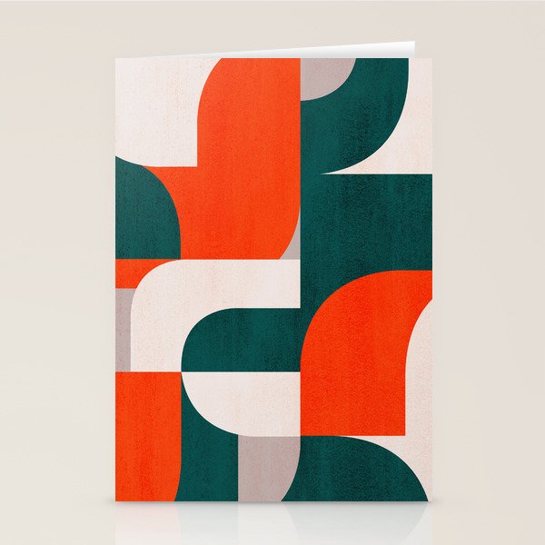 Mid century landscape Stationery Card Gallery Image 1