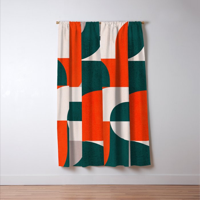 Mid century landscape Window Curtain Gallery Image 3