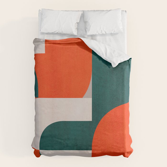Mid century landscape Duvet Cover Gallery Image 1