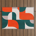 Mid century landscape Outdoor Rug Gallery Image 1