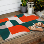 Mid century landscape Outdoor Rug Gallery Image 2