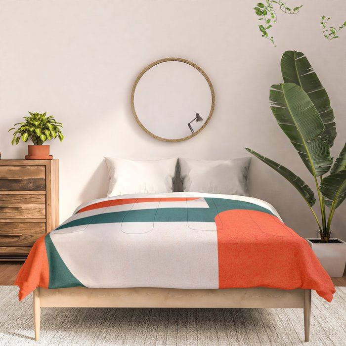 Mid century landscape Comforter Gallery Image 3