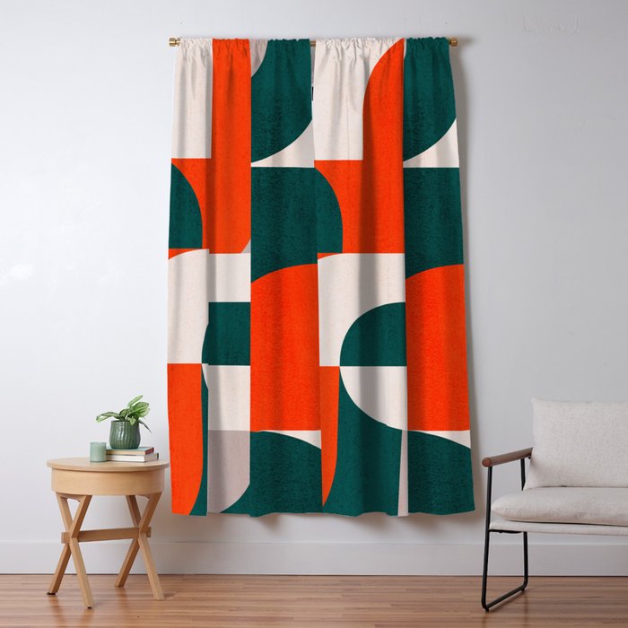 Mid century landscape Window Curtain Gallery Image 5