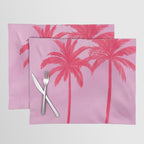 Pink Palm Trees Summer Tropical Aesthetic Placemat Gallery Image 1
