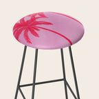 Pink Palm Trees Summer Tropical Aesthetic Stool Gallery Image 2