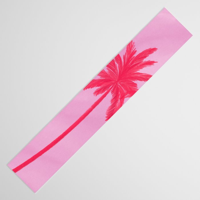 Pink Palm Trees Summer Tropical Aesthetic Table Runner Gallery Image 3
