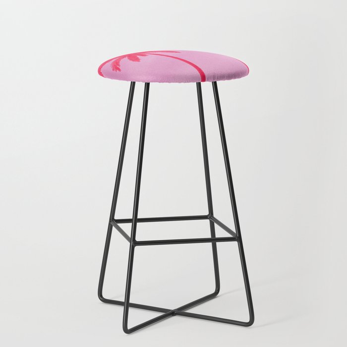 Pink Palm Trees Summer Tropical Aesthetic Stool Gallery Image 1