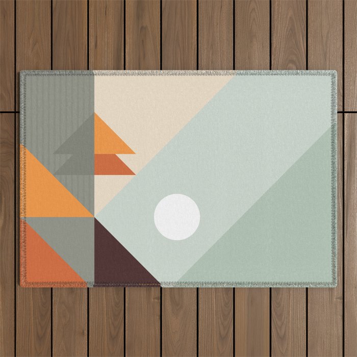 Geometric Landscape 24 Outdoor Rug Gallery Image 1