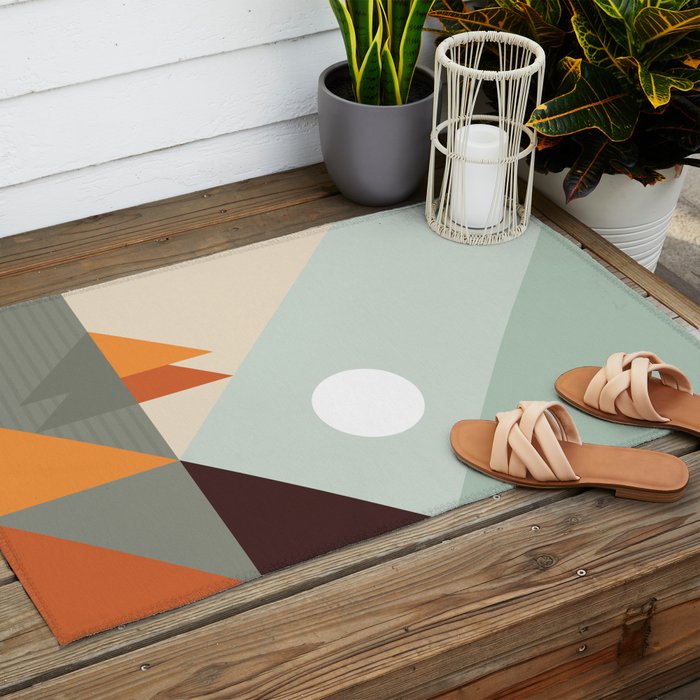 Geometric Landscape 24 Outdoor Rug Gallery Image 2