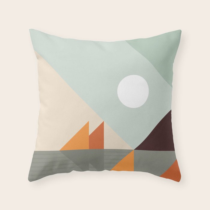 Geometric Landscape 24 Throw Pillow Gallery Image 6