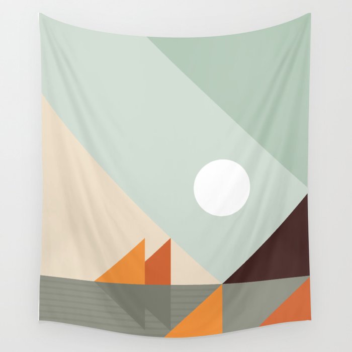 Geometric Landscape 24 Wall Tapestry Gallery Image 4