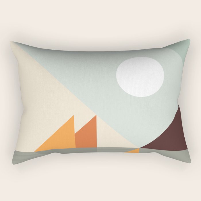Geometric Landscape 24 Rectangular Pillow Gallery Image 1