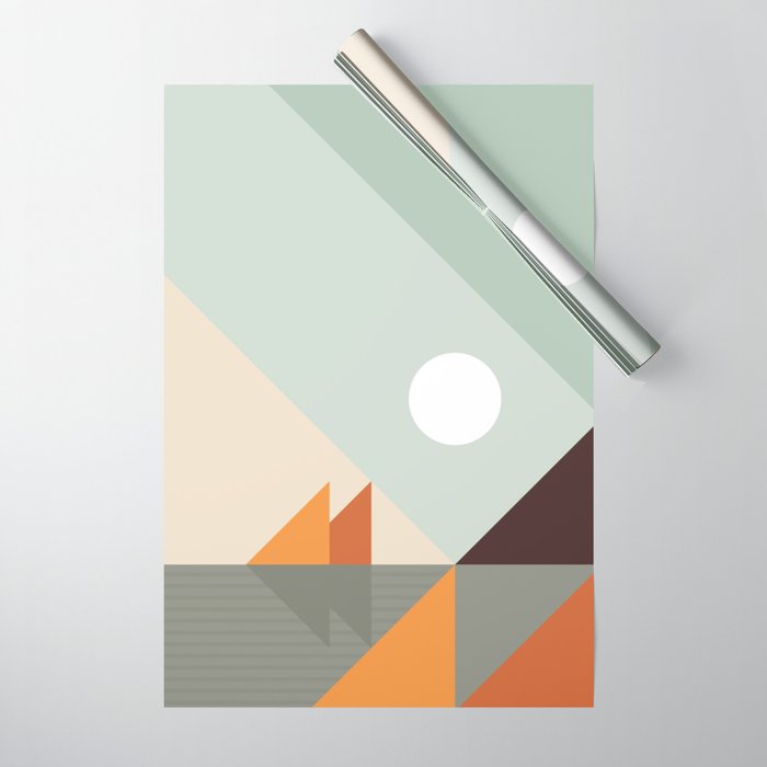 Geometric Landscape 24 Wrapping Paper Gallery Image 1