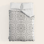 BW starry abstract mosaic B Comforter Gallery Image 6