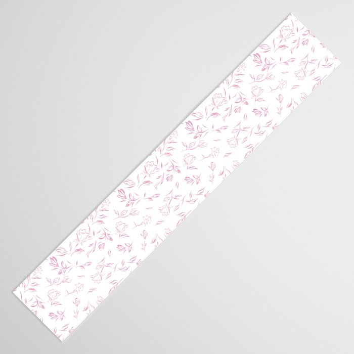 Pink romantic wildflowers Table Runner Gallery Image 3