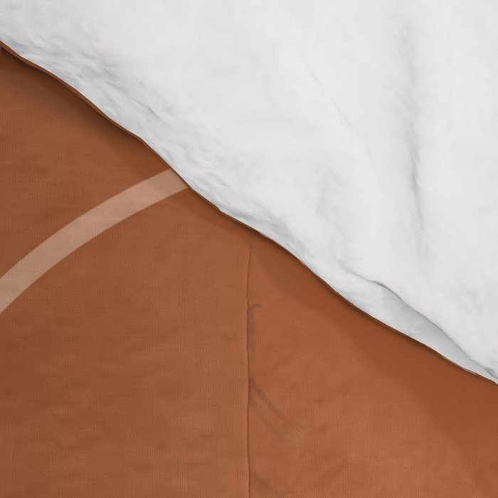 Squiggle Abstract Minimalist Modern Boho Pattern in Terracotta Rust Comforter Gallery Image 4