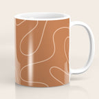 Squiggle Abstract Minimalist Modern Boho Pattern in Terracotta Rust Coffee Mug Gallery Image 1