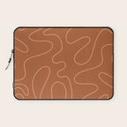 Squiggle Abstract Minimalist Modern Boho Pattern in Terracotta Rust Laptop Sleeve Gallery Image 1