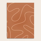 Squiggle Abstract Minimalist Modern Boho Pattern in Terracotta Rust Notebook Gallery Image 4