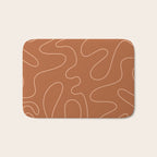 Squiggle Abstract Minimalist Modern Boho Pattern in Terracotta Rust Bath Mat Gallery Image 1