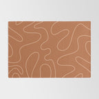 Squiggle Abstract Minimalist Modern Boho Pattern in Terracotta Rust Rug Gallery Image 2