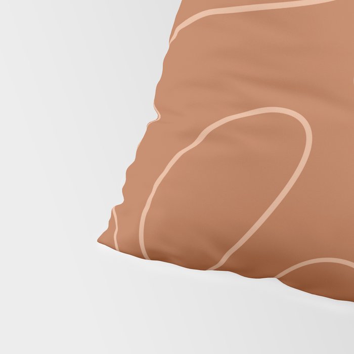 Squiggle Abstract Minimalist Modern Boho Pattern in Terracotta Rust Pillow Sham Gallery Image 4