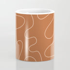 Squiggle Abstract Minimalist Modern Boho Pattern in Terracotta Rust Coffee Mug Gallery Image 4