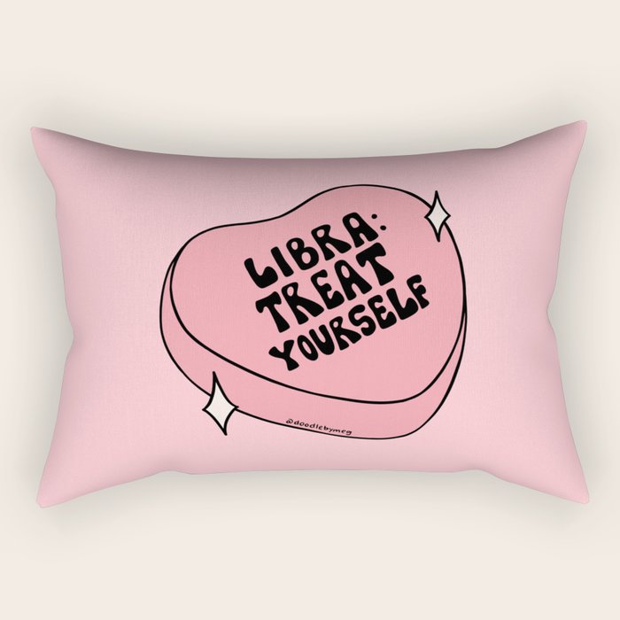 Libra Conversation Heart Rectangular Pillow Gallery Image 2