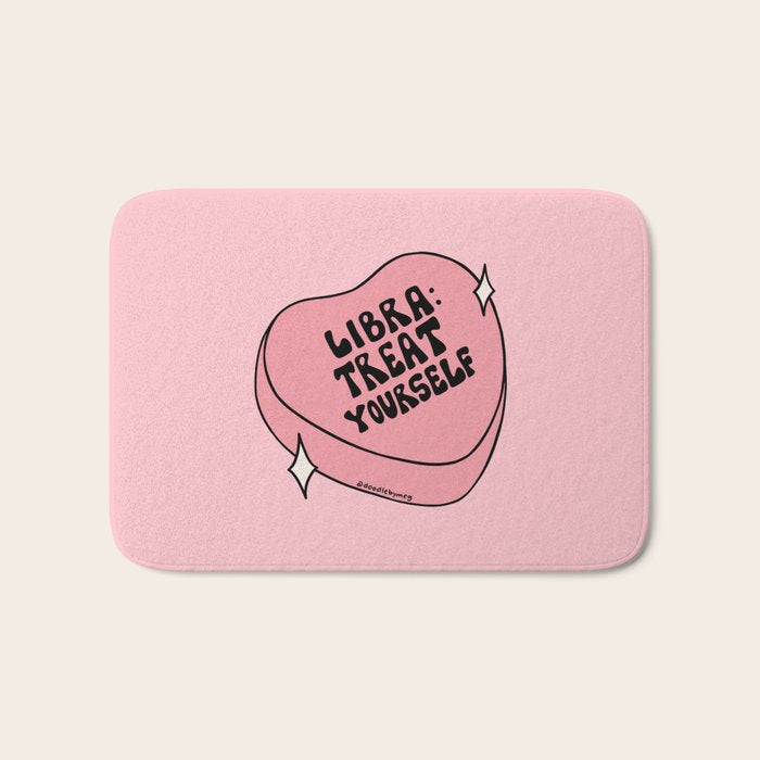 Libra Conversation Heart Bath Mat Gallery Image 1