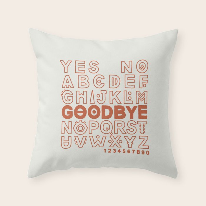 Plastic Bag Ouija Board Throw Pillow Gallery Image 1
