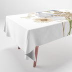 Soft Nature Floral and Butterflies Tablecloth Gallery Image 1