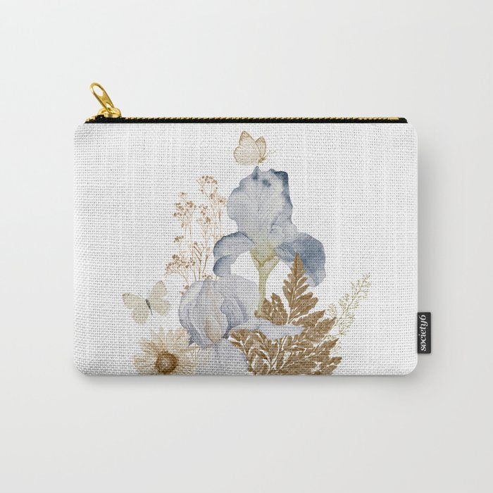 Soft Nature Floral and Butterflies Carry All Pouch Gallery Image 1