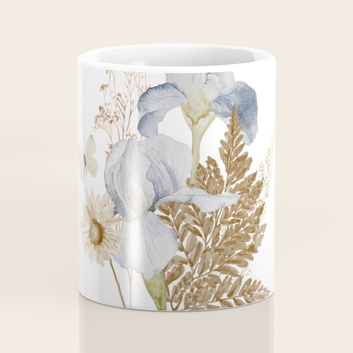 Soft Nature Floral and Butterflies Coffee Mug Gallery Image 4