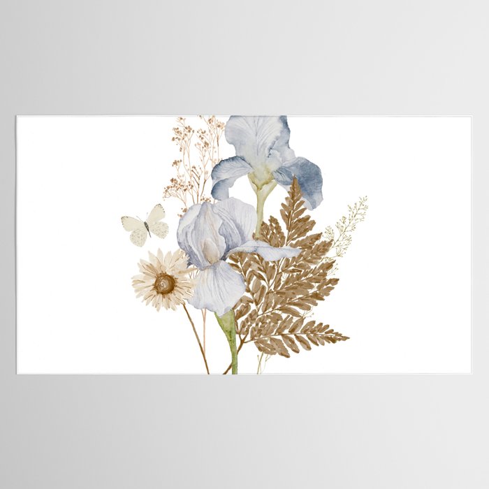 Soft Nature Floral and Butterflies Tablecloth Gallery Image 2