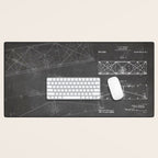 Wright Brother'S Plane Patent - Aviation Art - Black Chalkboard Desk Mat Gallery Image 1