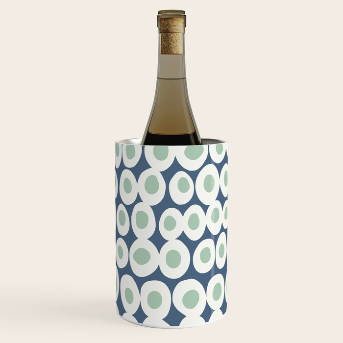 Wonderful bold dots blue and mint Wine Chiller Gallery Image 1